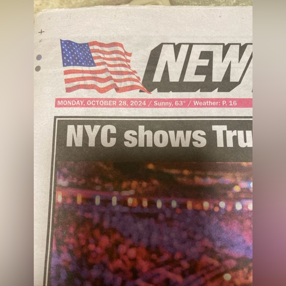 NEW YORK POST TRUMP MSG rally FRONT PAGE NY collectible MADISON SQUARE GARDEN - Picture 2 of 4